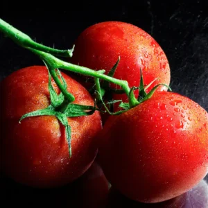 Three fresh tomatoes